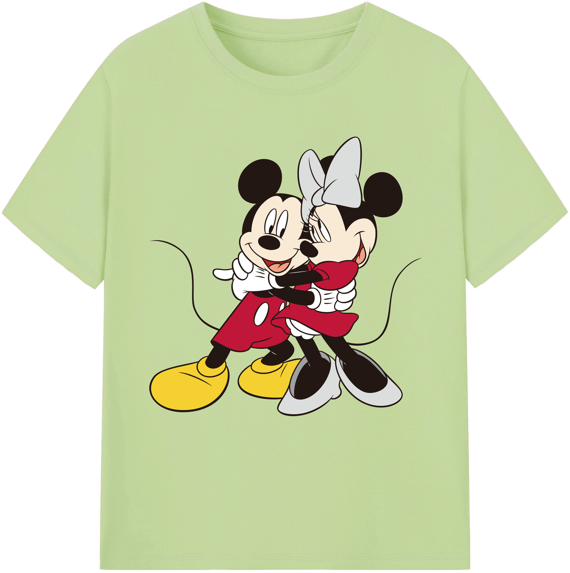 （画像用） ミッキーマウス Mickey Mouse 綿100％半袖Tシャツ（フロントプリント）